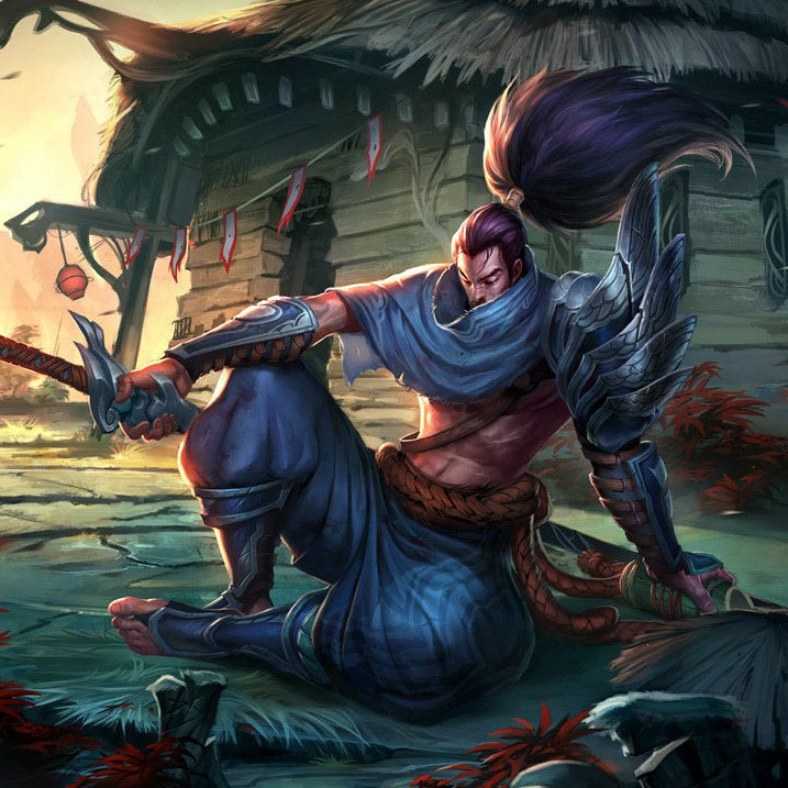 Arttistry Premium Hand-painted wooden artwork of Yasuo